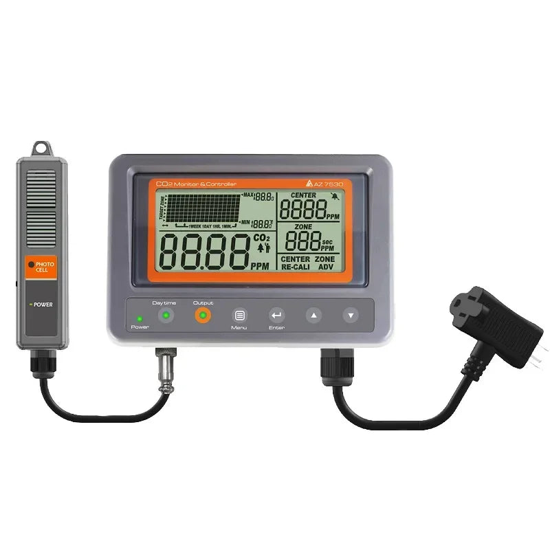high precision Digital Wallmount Carbon Dioxide CO2 Controller IAQ Monitor w/ Relay Function & NDIR Sensing Probe for Green Hous