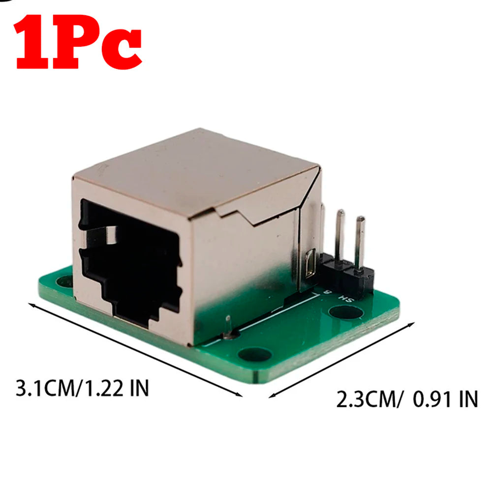 RJ45 Network Port Adapter Board Modular Ethernet Connector Network Interface Breakout Board 8-pin Direct Connection Adapter