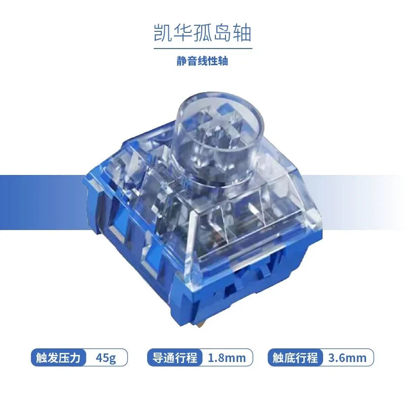 Kailh Deep Sea Pro Islet Silent Linear Switch Whale Tactile 3pin Mechanical Keyboard Mute Switches RGB Factory Lubed Dust-proof