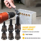 1PC M3 M4 M5 M6 M8 M10 M12 Hand Rivet Nut Gun Head Nuts Simple installation Riveter Rivnut Tool Accessory For Nuts