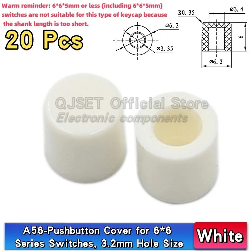 20pcs SMD Tactile Switch 6*6*4.3mm 6x6x5/6/7/8/9/10/11/12/13/14mm 6X6 4-Pin SMT Induction Oven Touch Tactile Button Micro Switch