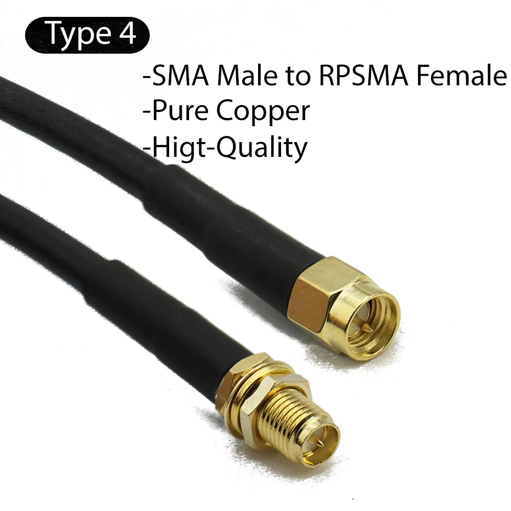 RG58 SMA to SMA Cable Male to Male extension jumper Pigtail male Adapter Cable my SMA  Antenna cable For WIFI 3G 4G GSM Antenna