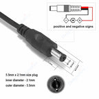 5.5 2.5mm DC Extension Cable 1m 1.5m 2m 3m 5m Jack Plug Connector 5V 12V 24V DC Power Cord For CCTV Camera LED Strip Router