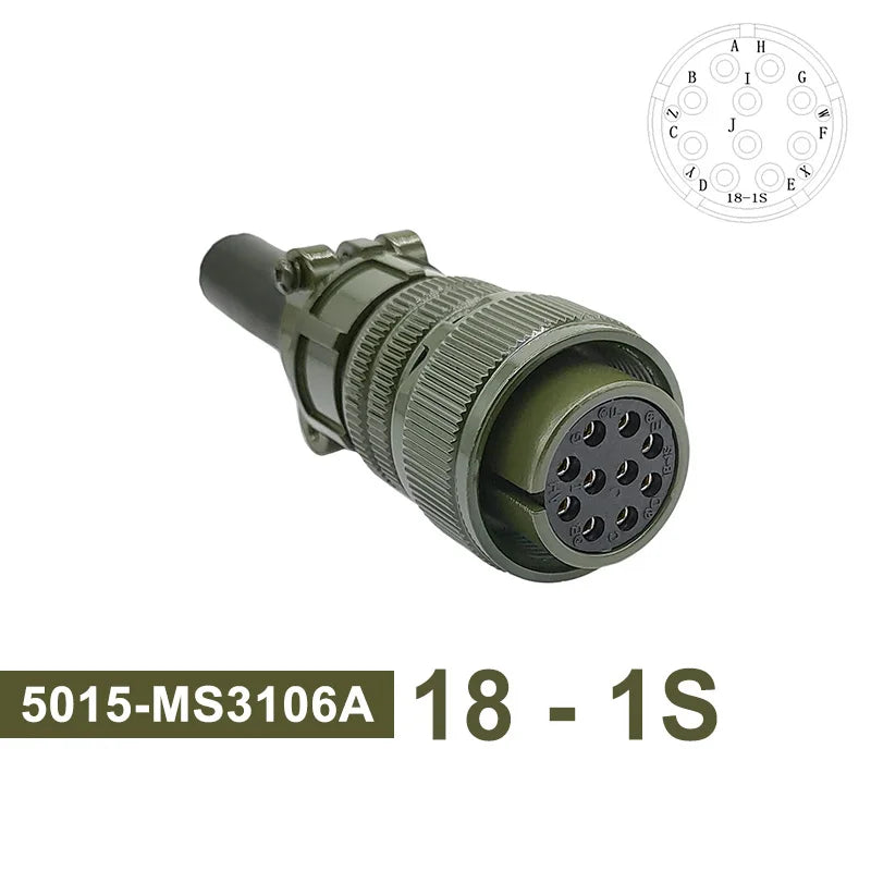 MS3102A MIL-C 5015 Military Specification Connector 18S-12 18S-8 18S-1 Plug&Socket MS3106A MS3108A MIL STD Circular Connectors