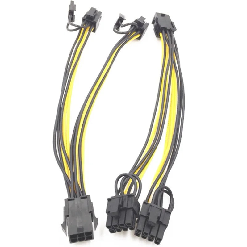 Adapter PCI-E 6 Pin To Dual 6+2 Pin 8 Pin Power Splitter Graphics Card for Mining Farm Video Card Gpu for Riser Extension Cable