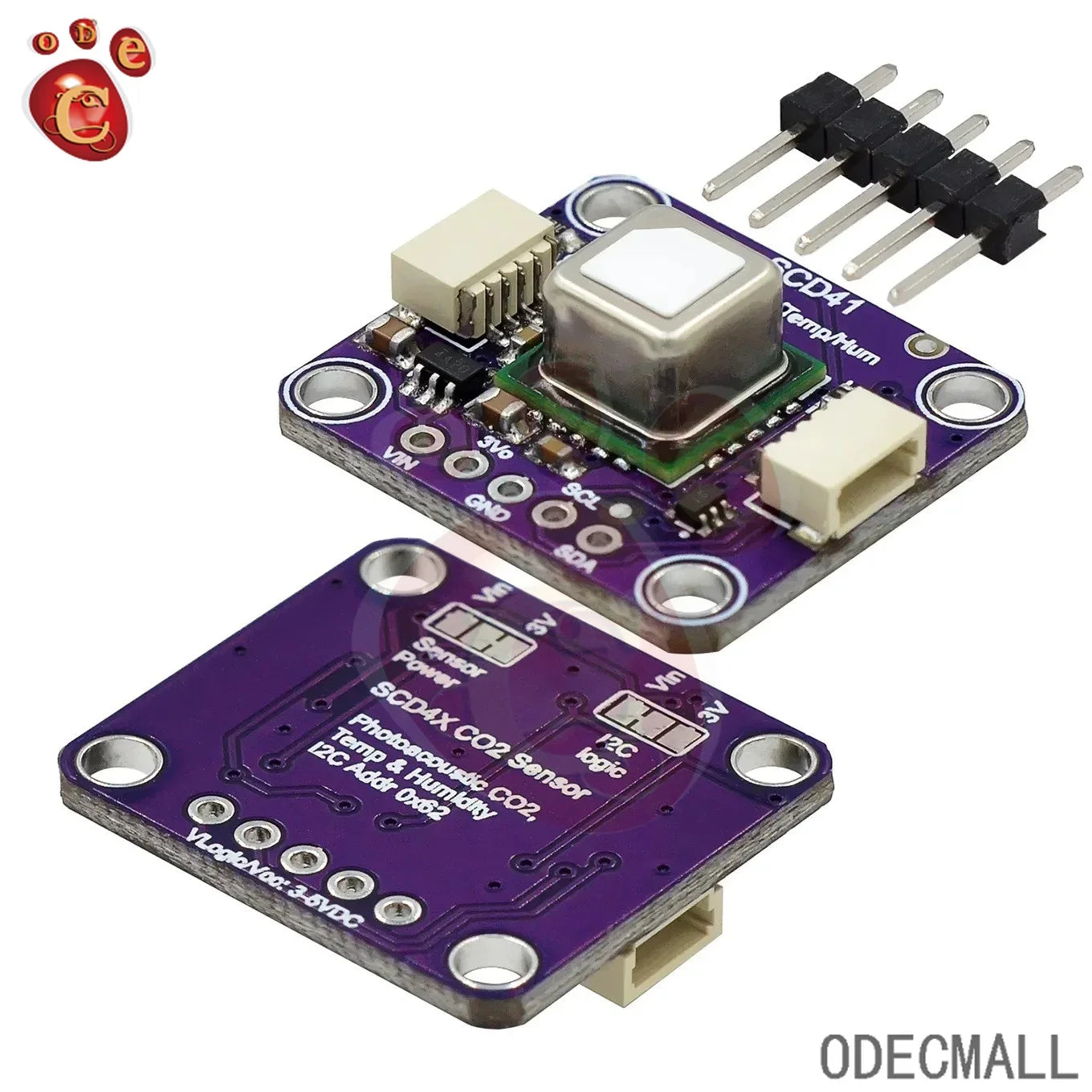 SCD40 SCD41 gas sensor module detects CO2 carbon dioxide temperature and humidity in one sensor I2C communication
