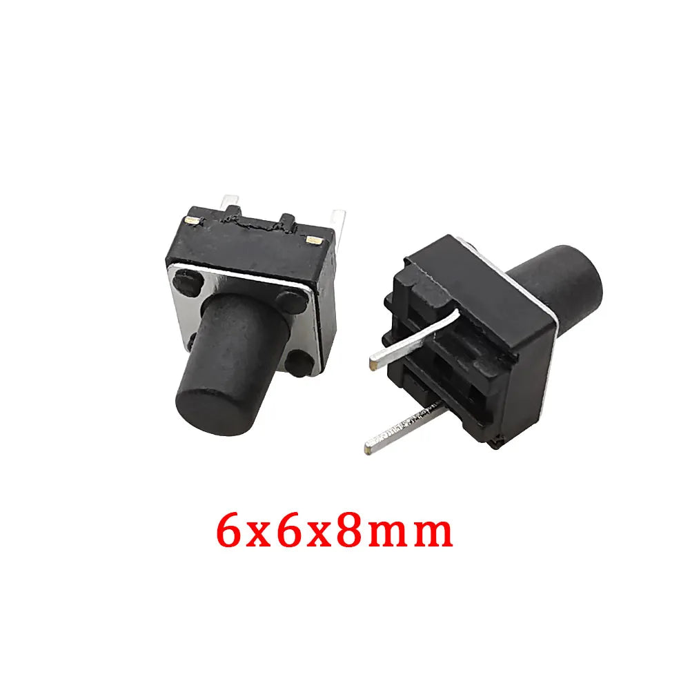 20/50/100 Pcs Micro Tactile Switch Momentary Tact DIP Switch 2 Pin 6 X 6 mm Micro Touch Push Button Switch High 5 mm 6 mm 7 mm 8