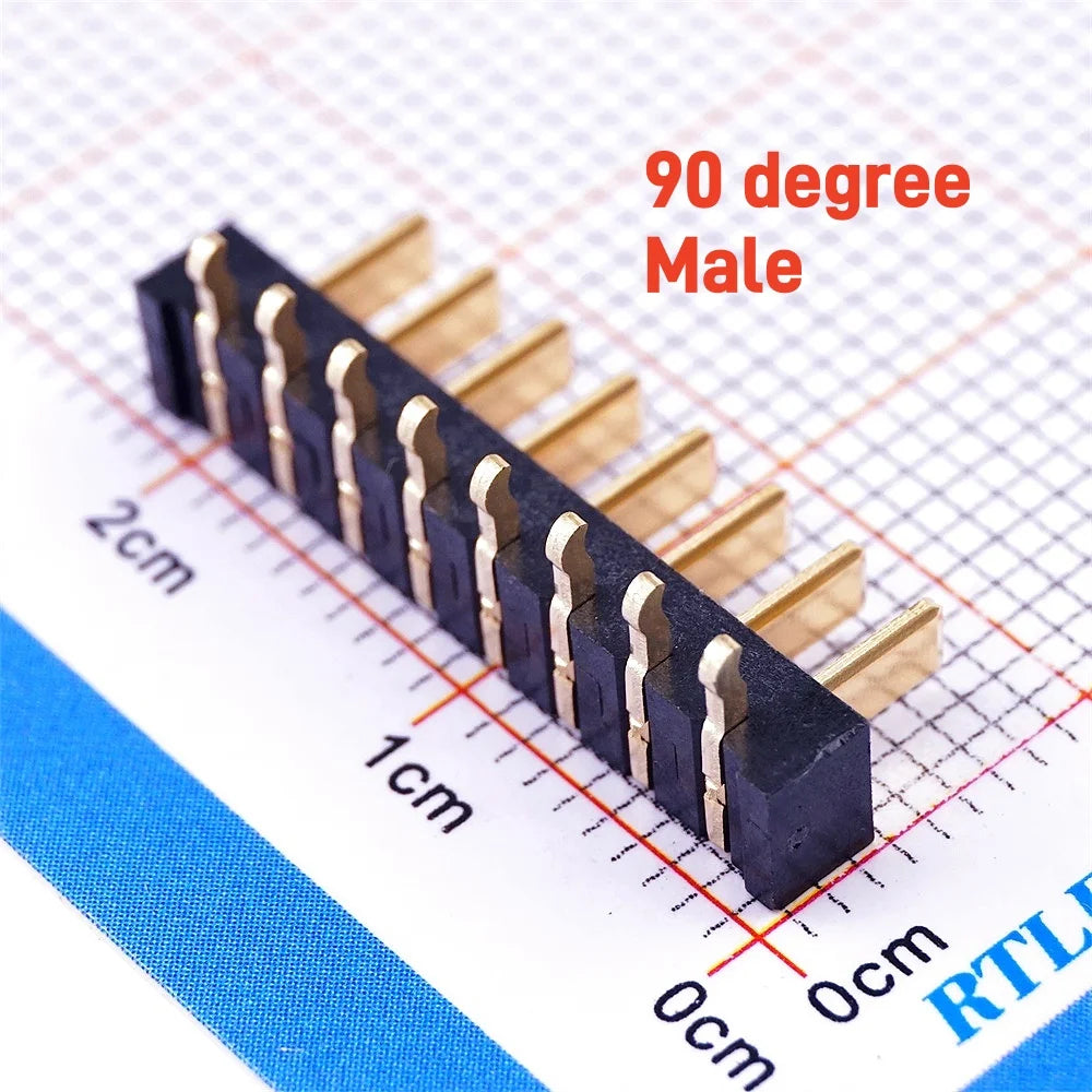 5/20 Pcs Pitch 2.5 MM 8 Positions Female Blade Socket Receptacle Male Header Battery Connector Right Angle Through Holes 7A