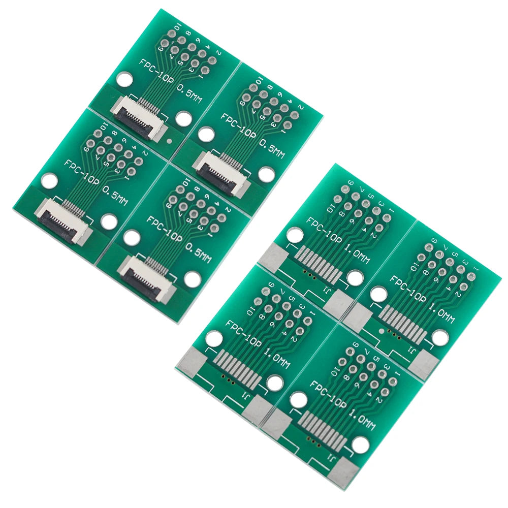 5PCS FPC FFC Flexible Flat Cable Welded Board Adapter PCB Board 0.5mm Pitch Connector SMT To 2.54mm Hole 6P/8P/10P/12P/20P