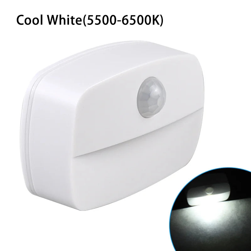 1/3/6 Pack Motion Sensor Night Light Battery Powered AAA Stick Anywhere Auto on Off Soft Light for Wardrobe Bedside Bathroom