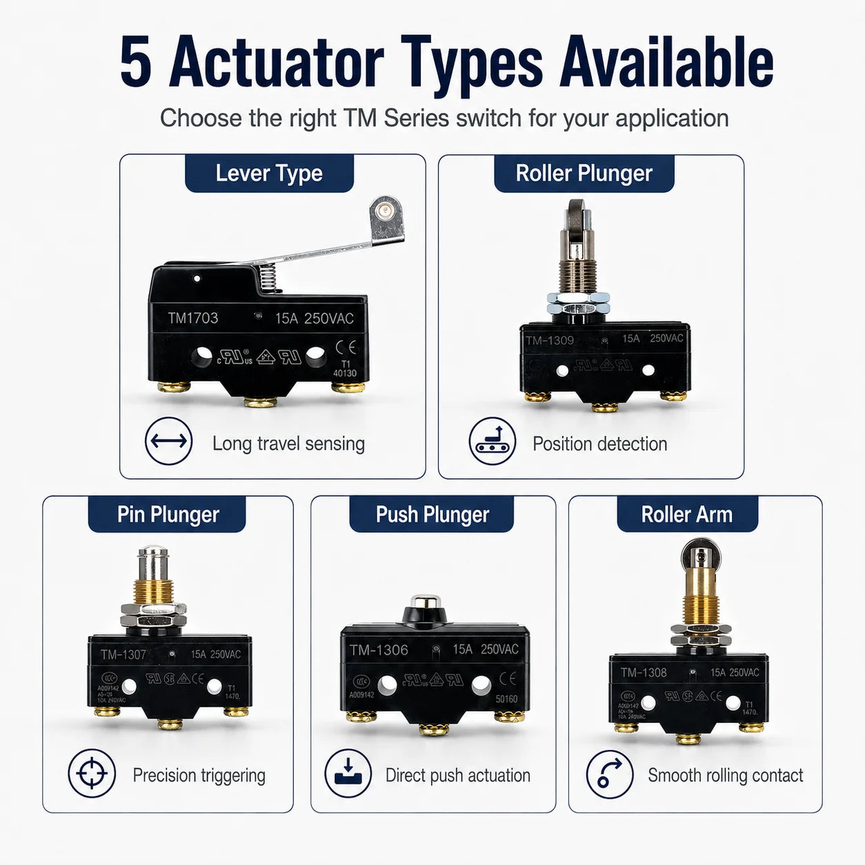 Micro Limit Switch TM-1704 TM-1702 TM-1701 TM-1308 TM-1306 TM-1309 TM-1307