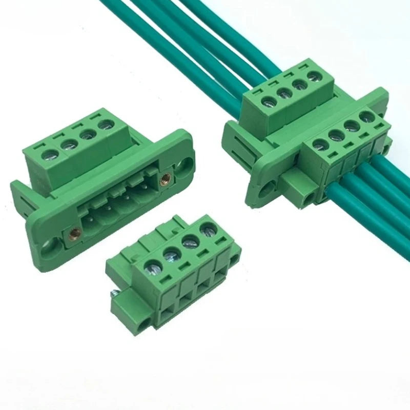 2Set 5.08mm 2P/3P/4P/5P/6P/8P/9P Panel Mmount Frame Screw Tension Sleeve EDGKM/RKM/WC Mstbt Plug PCB Terminal Block Connector
