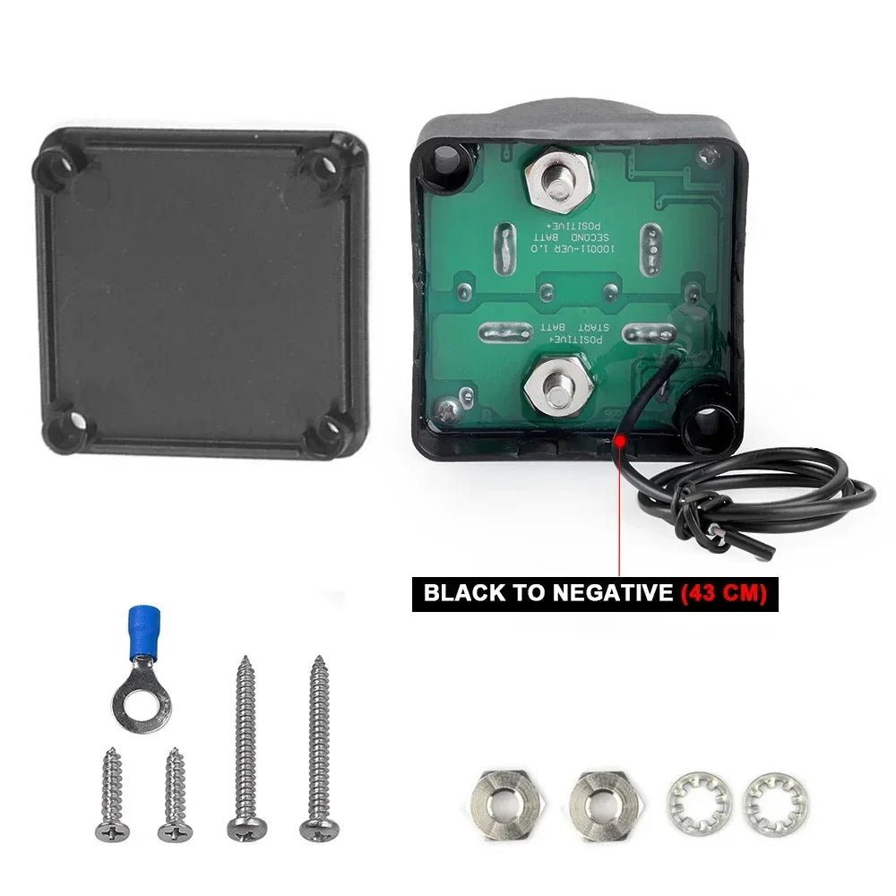 For Car RV Boat Marine Turck 12V 140A Dual Smart Battery Isolator Relay Voltage Sensitive Protection VSR Split Charge