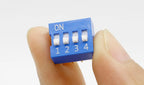 IMC Hot 10 Pcs 2 Row 8 Pin 4P Positions 2.54mm Pitch DIP Switch Blue