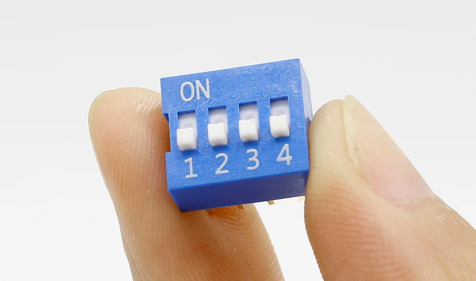 IMC Hot 10 Pcs 2 Row 8 Pin 4P Positions 2.54mm Pitch DIP Switch Blue