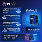 PUSR RS485/232 to LoRa Converter Point to Modbus TCP/RTU Gateway 8KM Data Transfer SX1262 DI+DO IO LoRa Wireless Modem USR-LG207