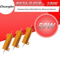 RX24 50W Aluminum Power Metal Shell Case Wirewound Resistor 0.01R ~ 100K 1 6 8 10 20 200 500 1K 10K ohm resistance