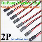 10/20pcs 2pin Dupont Cable 2P 2 Pin Female Jumper Connector Wire 2.54mm Pitch Length 10CM 20CM 30CM Single Head For 3D Printer