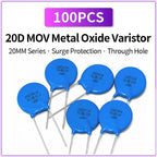 100PCS MOV Varistor Resistor 20D Series Metal Oxide Varistor 180K 431K 471K 561K 821K 102K Surge Protector