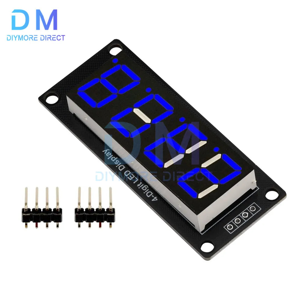 TM1637 LED Display Module for Arduino 4 Digit 7 Segment 0.56 inch Time Clock Indicator Tube Module Red Blue Green Yellow White