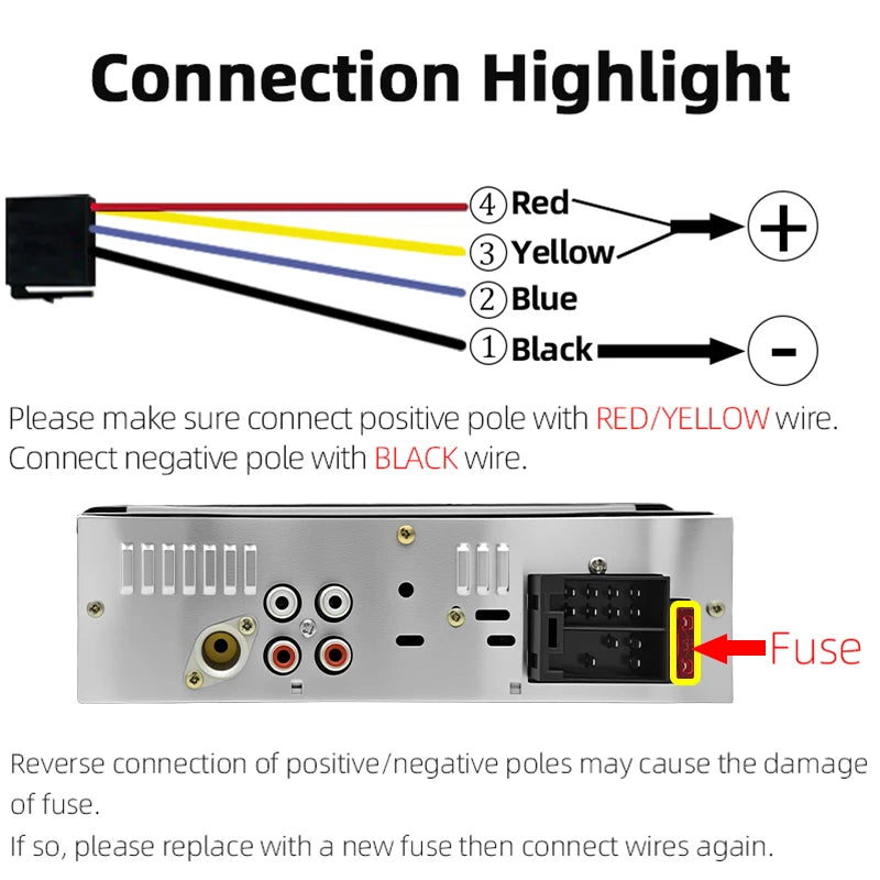 Hippcron Car Radio 1din Srereo MP3 Player Bluetooth FM Receiver With Remote Control AUX/USB/TF Support Phone Charging