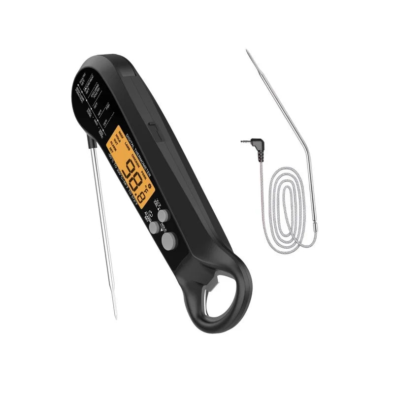 2 In 1 Long Cable Food Meat Thermometer Cooking Precise Fast Digital Food Thermometer Kitchen Oven Kit Waterproof