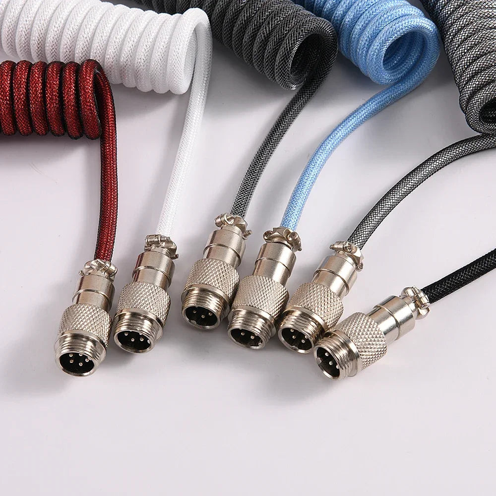 Keyboard Cable GX12 USB2.0 Aviation Connector Wires For Pc Data Cable Type C Computer Hardware Interface Accessories