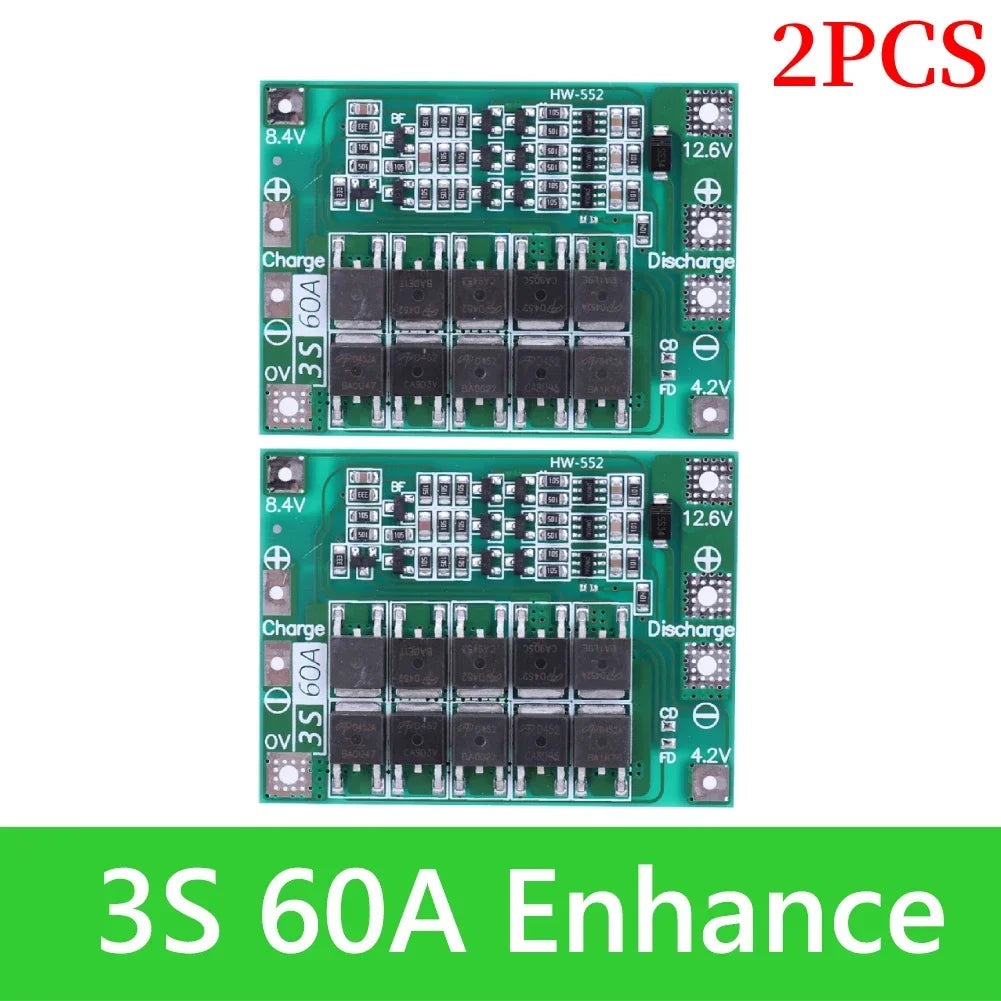 BMS 3S/4S 5A 10A 20A 25A 40A 60A Li-ion Lithium Battery Charger Protection Board 18650 For Drill Motor 12V with Enhance/Balance