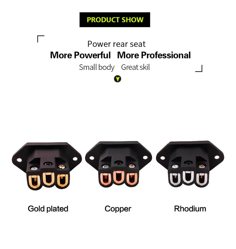3 Pin AC Power Plug Connector IEC Inlet Socket Consumer Electronics DIY HIFI Amplifier Electrical Audio Interface Panel Mount