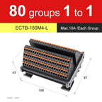 ENMG Spring terminals Save Wiring Split Terminal Block ECTB 10A Power Splitter PLC Terminal Block One to One One One to One10~64