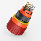 LANBOO 16mm Emergency Stop Push Button Switch, 1NO1NC 7A 250VAC Latching Mushroom Head E-Stop Switch for Industrial Control Safe