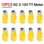 1-10PCS DC 3-12V TT Module Intelligent Dual Shaft Gearmotor Gearbox Motor for DIY Smart Car Robot