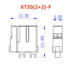 AMASS XT30(2+2)-F Female Cable Servo Motor CyberGear Micro Motor Connection Cable