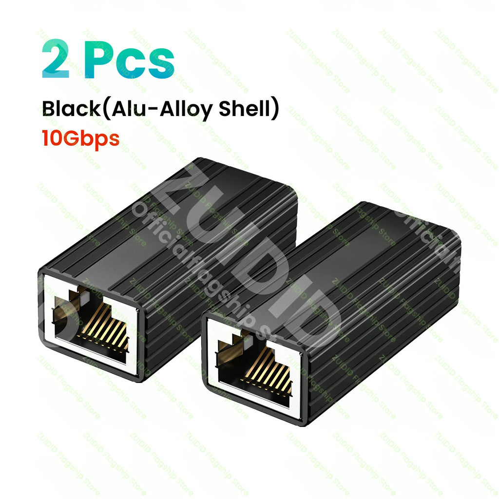 1/2/5/10Pcs 10Gbps RJ45 Connector Female to Female Gigabit Network Extender Extension for Cat8 Cat7 Cat6 Ethernet Cable Adapter