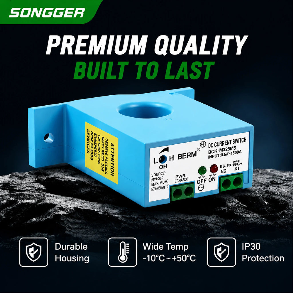 BEMD200 DC Current Sensor 1-200A 10-30VDC Current Transformer Overcurrent Protection Relay Current Detection Switch PLC