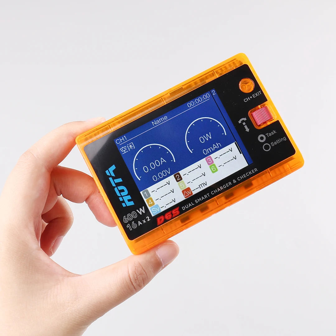 HOTA D6S RC Lipo Battery Charger Magnetic Suction Dual Channel Smart Balance 600W High Power 1-6S Smart Balance Charger