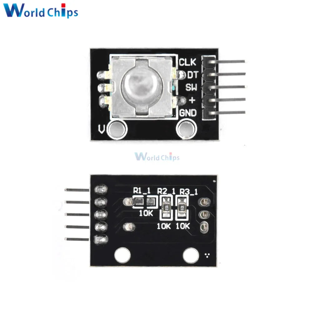 10 PCS 360 Degrees Rotary Encoder Module KY-040 HW-040 Sensor Switch 6MM Half Shaft Potentiometer Rotary Knob Cap 15×17 15×13.5