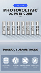 1/5/20/30pcs Solar DC1000V Ceramic PV Fuse 1A 2A 3A 10A 15A 20A 25A 30A High Voltage GPV Fuse for Solar System Protection