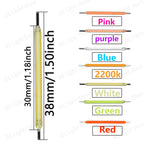 10-900pcs LED Filament 38mm 3V 2200k Warm White Pink Red Blue Green Purple Edison Light Bulb DIY Home Lighting Light Source