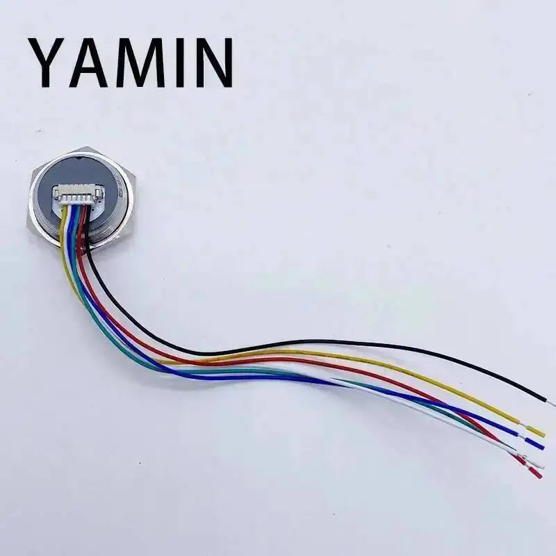 19/22/25/30mm Bi/Tri Color Ultra Short Metal Push Button Switch With Wire 3-6V 12-24V 220V LED Light Momentary Reset Waterproof