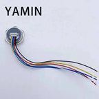 19/22/25/30mm Bi/Tri Color Ultra Short Metal Push Button Switch With Wire 3-6V 12-24V 220V LED Light Momentary Reset Waterproof
