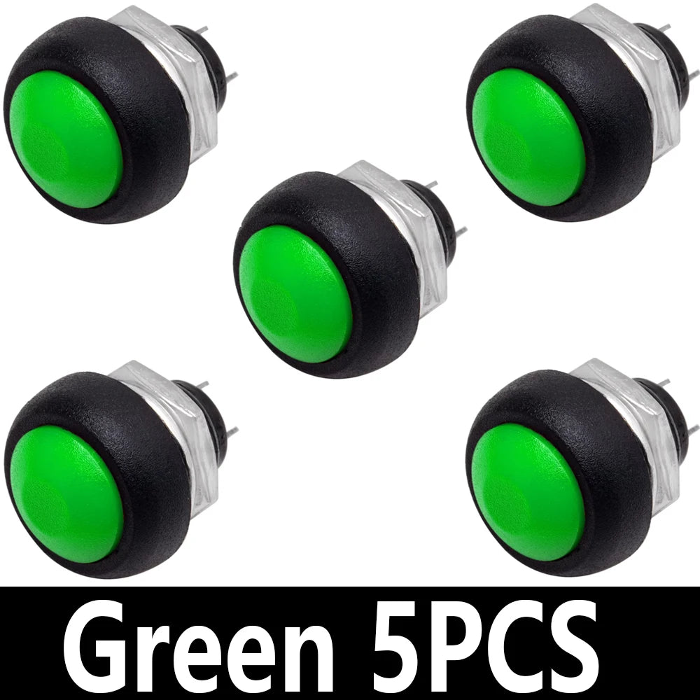 5~10PCS EGBO Mini 12mm Waterproof Momentary ON/OFF Push Button Round Switch PBS-33B PBS-11B For arduino