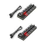 1/2/3pcs 4 Pin PWM Fan Hub Splitter 1 To 5 Way Splitter With 40cm Cable Hub Molex Power Supply For Desktop PC Case Cooling Fans