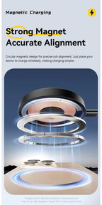 Essager 15W Magnetic Wireless Charger Stand 2-in-1 Charging Stand For iPhone 15 16 14 13Pro Max AirPods For MagSafe Fast Charger