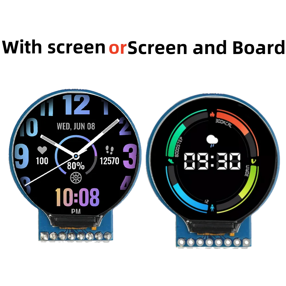 ESP8266 Development Board NodeMCU Expansion Board 1.28-Inch GC9A01 240x240 Circular LCD Display Screen Micro USB Interface