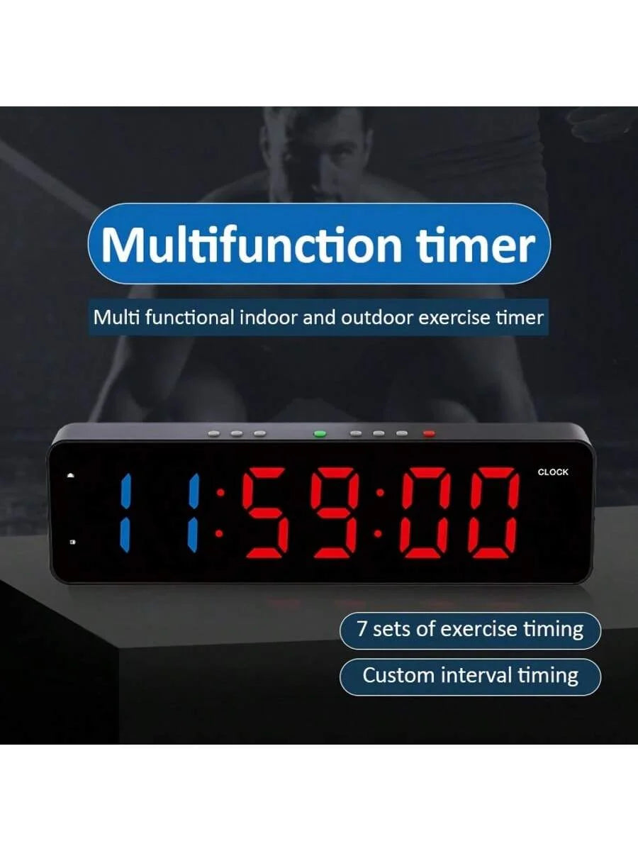 LED Multifunction Timer Countdown Stopwatch Alarm Clock for Home Gym Kitchen Living Room HIIT Tabata EMOM FGB Workout