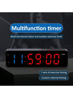 LED Multifunction Timer Countdown Stopwatch Alarm Clock for Home Gym Kitchen Living Room HIIT Tabata EMOM FGB Workout