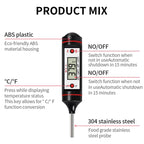 Meat Probe Thermometer Kitchen Food Digital Thermometer Cooking Electronic Temperature Heat Gauge Milk Barbecue Meat Thermometer