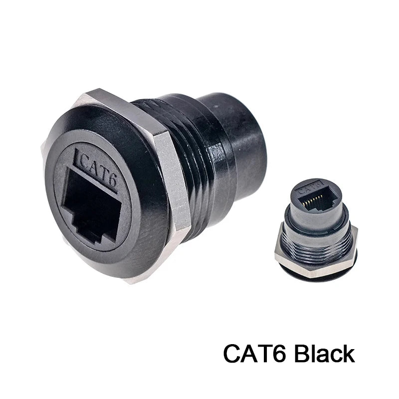 1pc Metal D Type Module RJ45 CAT6&USB 2.0/3.0&Type C&HDMI-Jack Socket Through Network Panel Mounting Electronic Connector
