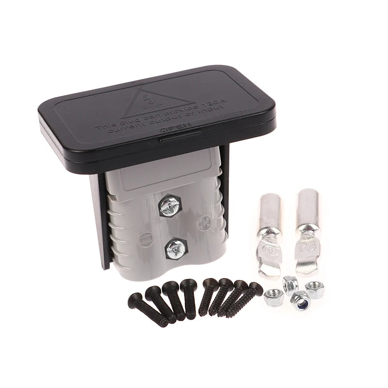 120A Compatible With Anderson Plug Kit Flush Mount Panel Bracket With Cover For Caravan Connector Mount Socket